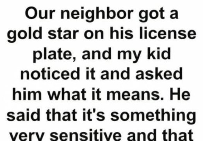 The meaning behind a gold star license plate