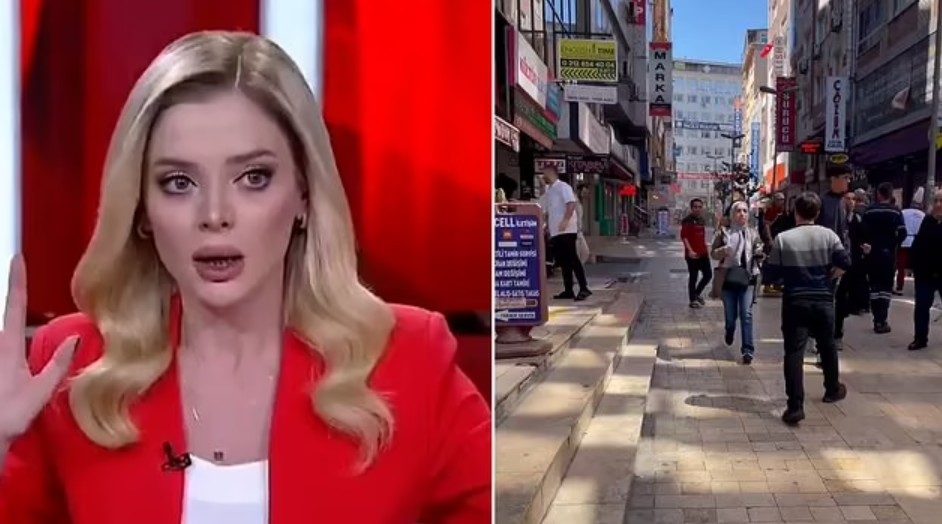Powerful 6.2-magnitude earthquake hits Istanbul: Citizens flee shaking buildings and terrified news presenter clings on during live broadcast