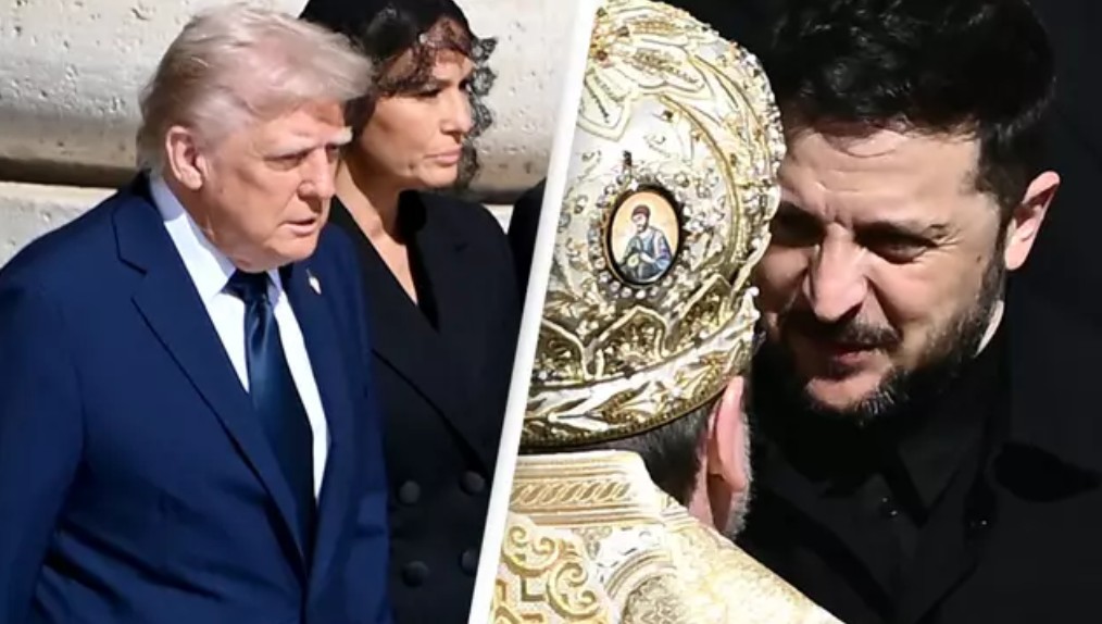 Everyone’s comparing the wild differences in how Trump and Zelenskyy were greeted at Pope Francis’ funeral