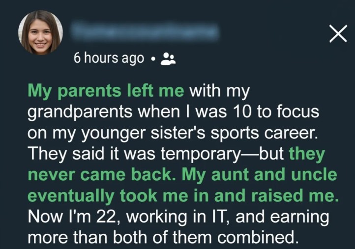 Abandoned for My Sister: 12 Years Later, My Parents Came Back at Christmas