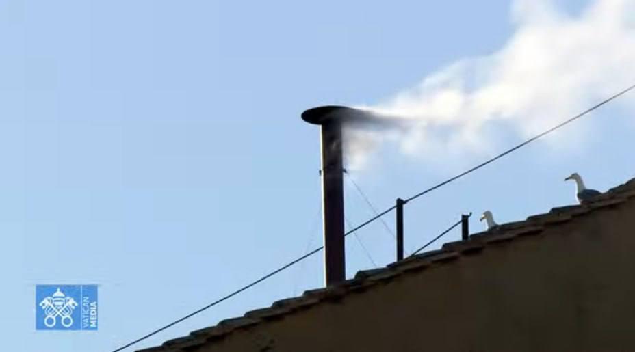 A new Pope is chosen: White smoke finally rises from the Sistine Chapel as cardinals elect the next pontiff in 3rd conclave vote