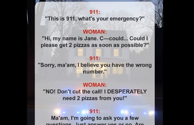 I Need Two Pizzas”: 911 Operator Uncovers Hidden Cry for Help