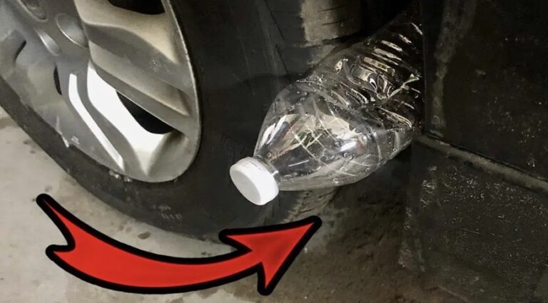 If You See a Plastic Bottle on Your Tire, Pay Close Attention