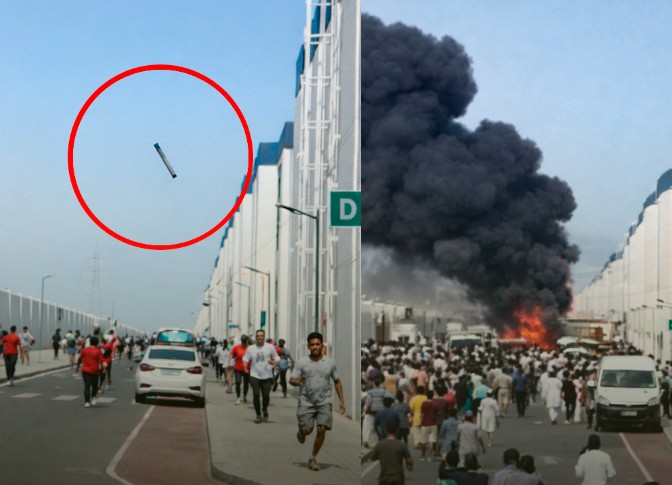 In Qatar, a downed Iranian missile fell directly into a crowd of local residents.