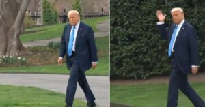 Photo of Trump walking toward Marine One turns heads after people spot detail