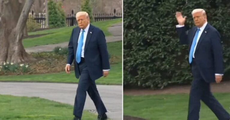 Photo of Trump walking toward Marine One turns heads after people spot detail