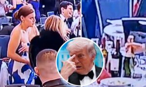 Woman caught on camera snatching wine bottles after attempted Trump shooting