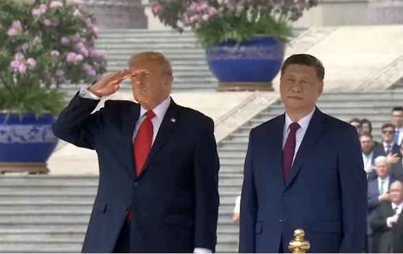 Trump and China president Xi Jinping’s meeting erupts into chaos as fight breaks out – ‘get out of here’