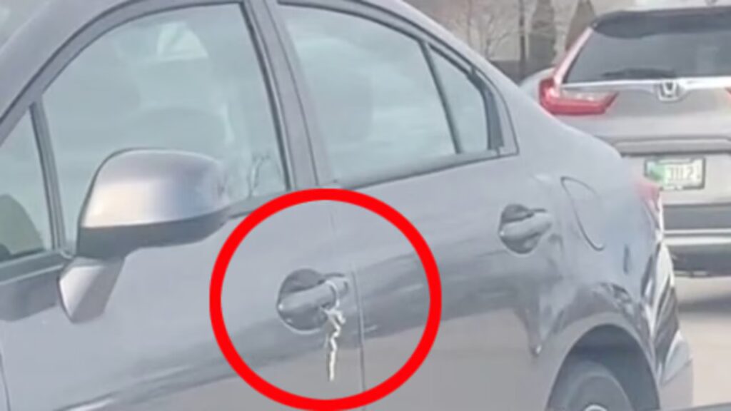 I came back to my car after shopping today and found a piece of wire wrapped around my door handle. It honestly scared me. Does anyone know what this could mean?