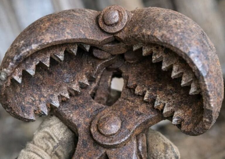 Found in a Barn Cleanup: A Heavy Iron Tool With Jagged Teeth