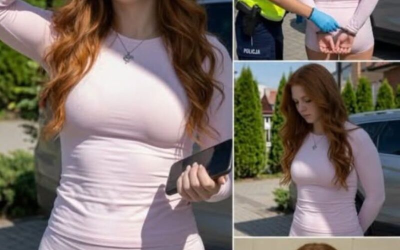 A young woman was arrested right in the middle of…