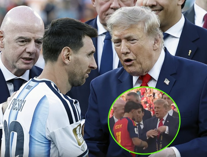Lip reader reveals 4-word message Trump said to every Spain and Argentina player after World Cup final