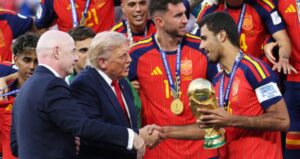 Donald Trump’s World Cup Trophy handover contradicts claim made by his doctor