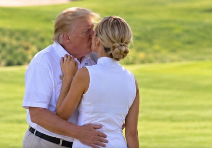 AI-generated photo circulates showing Donald Trump and aide Natalie Harp “kissing on golf course”